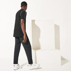 Mens   SPORT Stretch Track Pants | Lacoste Black / White • Myj