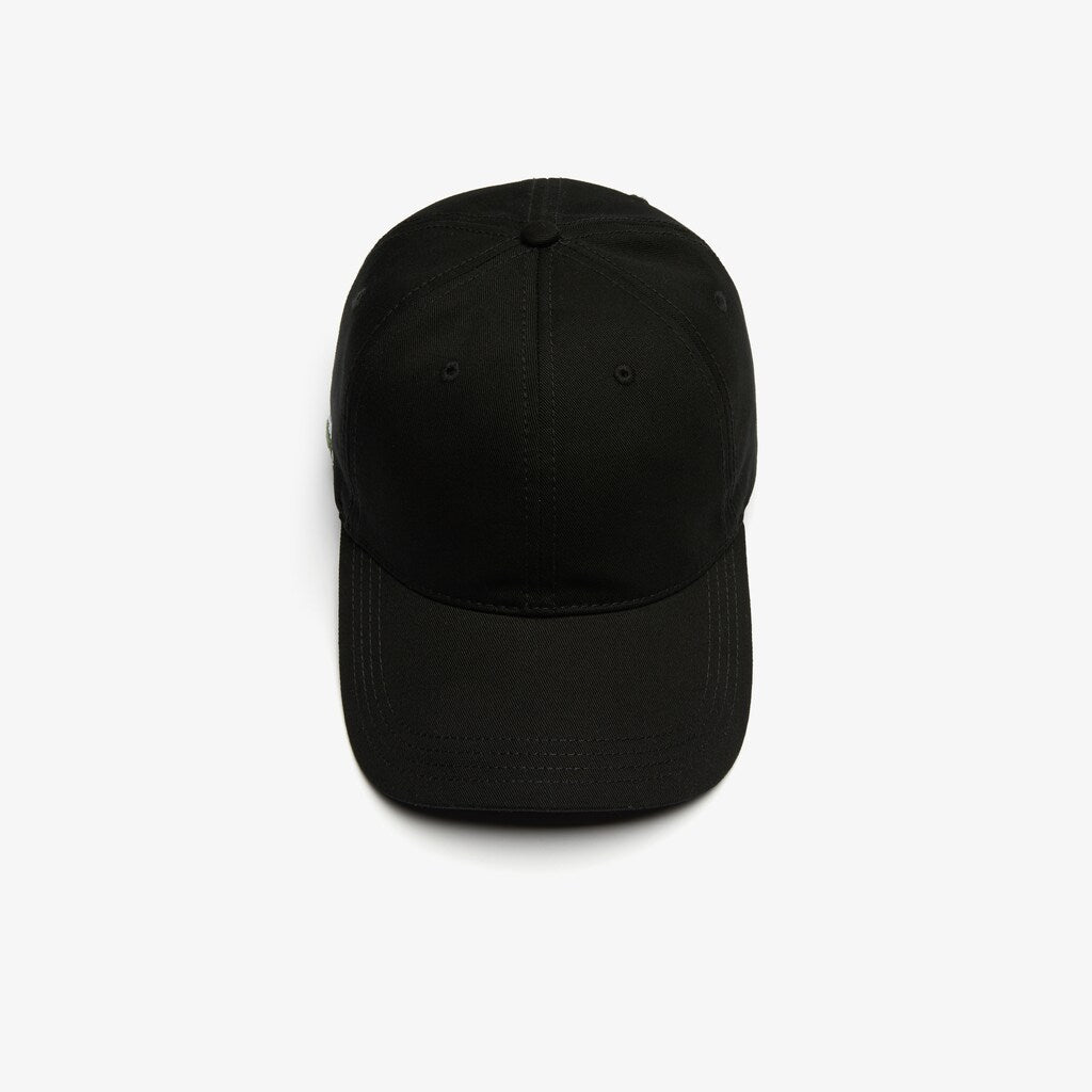 Mens   Contrast Strap Cotton Cap | Lacoste Black • 031