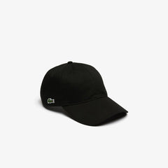 Mens   Contrast Strap Cotton Cap | Lacoste Black • 031