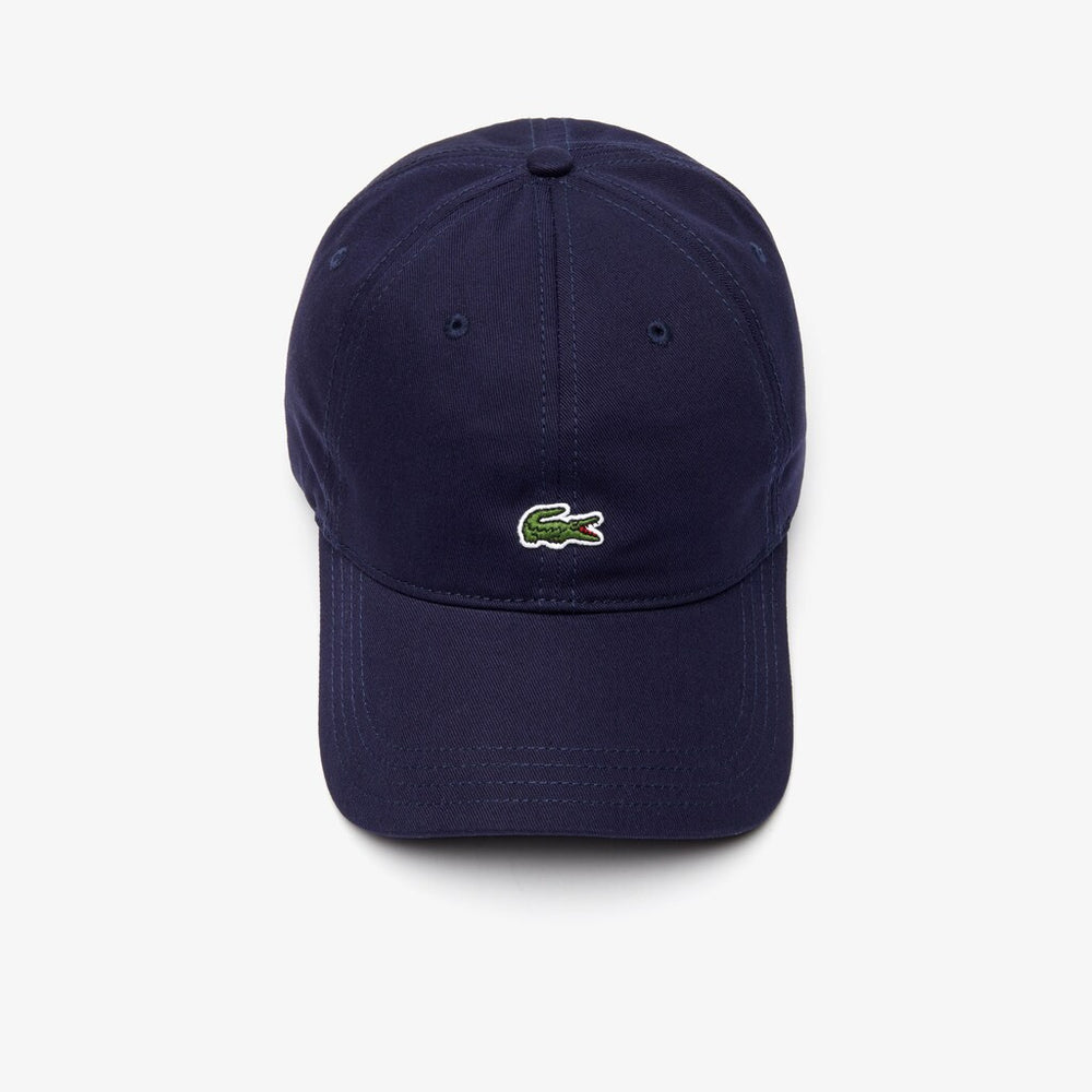 Mens   Contrast- Strap Cotton Twill Cap | Lacoste Navy Blue • 166