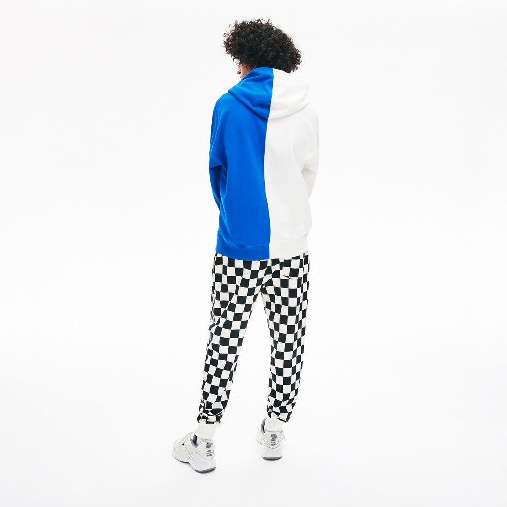 Mens/Womens Unisex LIVE BiColor Print Fleece Sweatshirt | Lacoste White / Blue • M3U
