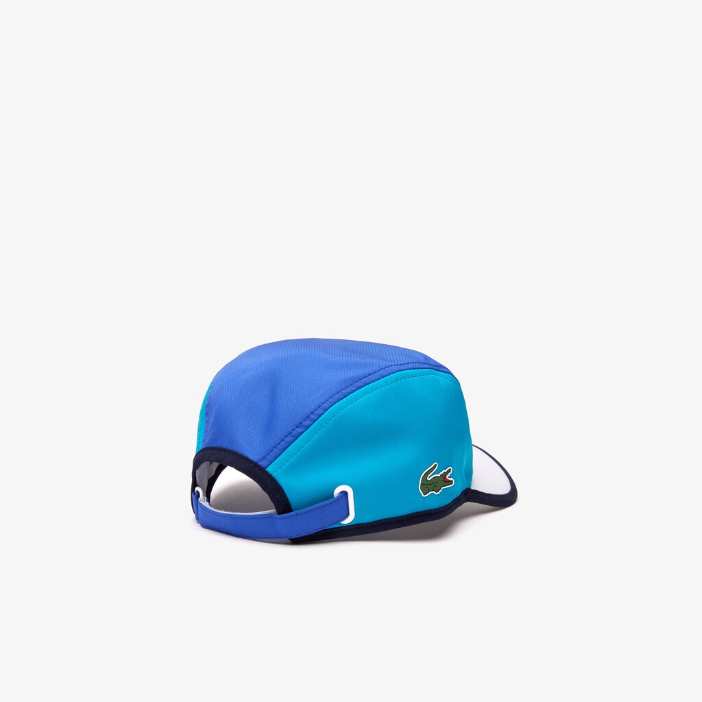 Mens   SPORT Lightweight Color-Block Tennis Cap | Lacoste Blue / White / Turquoise / Navy Blue • Xql
