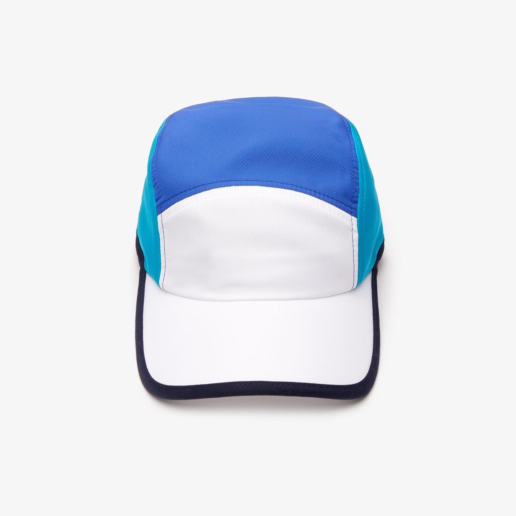 Mens   SPORT Lightweight Color-Block Tennis Cap | Lacoste Blue / White / Turquoise / Navy Blue • Xql