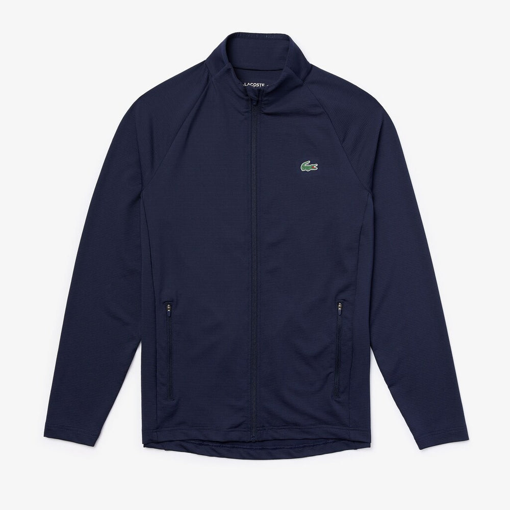 Mens   SPORT Stretch Zip-Up Golf Jacket | Lacoste Navy Blue • 423
