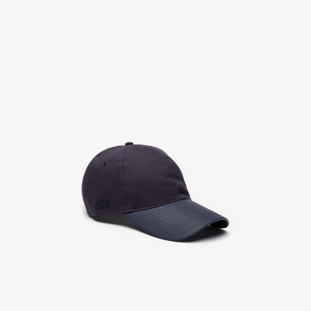Mens   Mixed-Materials Cap | Lacoste Navy Blue • Une