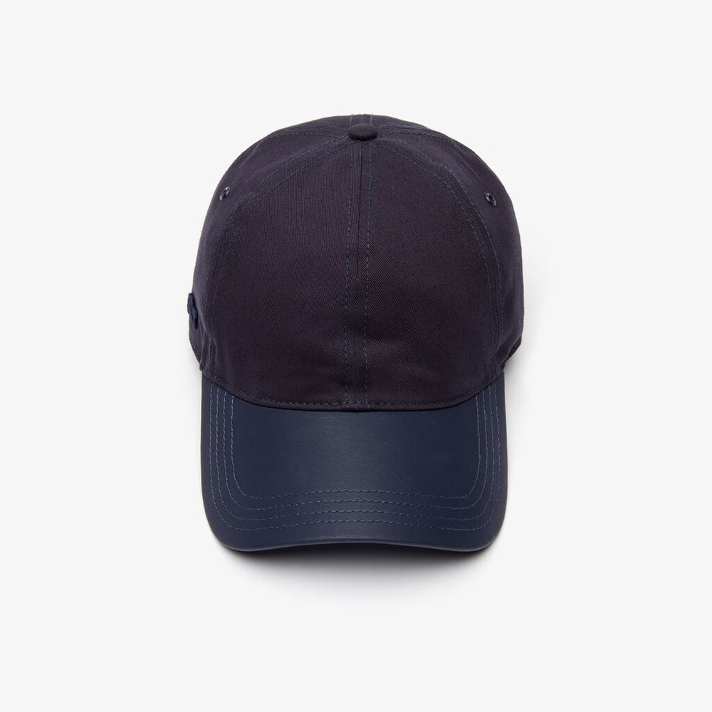 Mens   Mixed-Materials Cap | Lacoste Navy Blue • Une