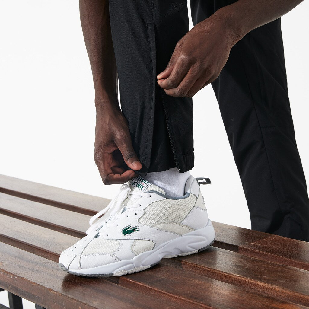 Mens   SPORT Lightweight Color-Block Track Pants | Lacoste Black / White / Blue / Black • Puc