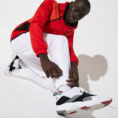 Mens   SPORT Mesh Inset Hooded Colorblock Tracksuit | Lacoste Red / White / Black • Y55