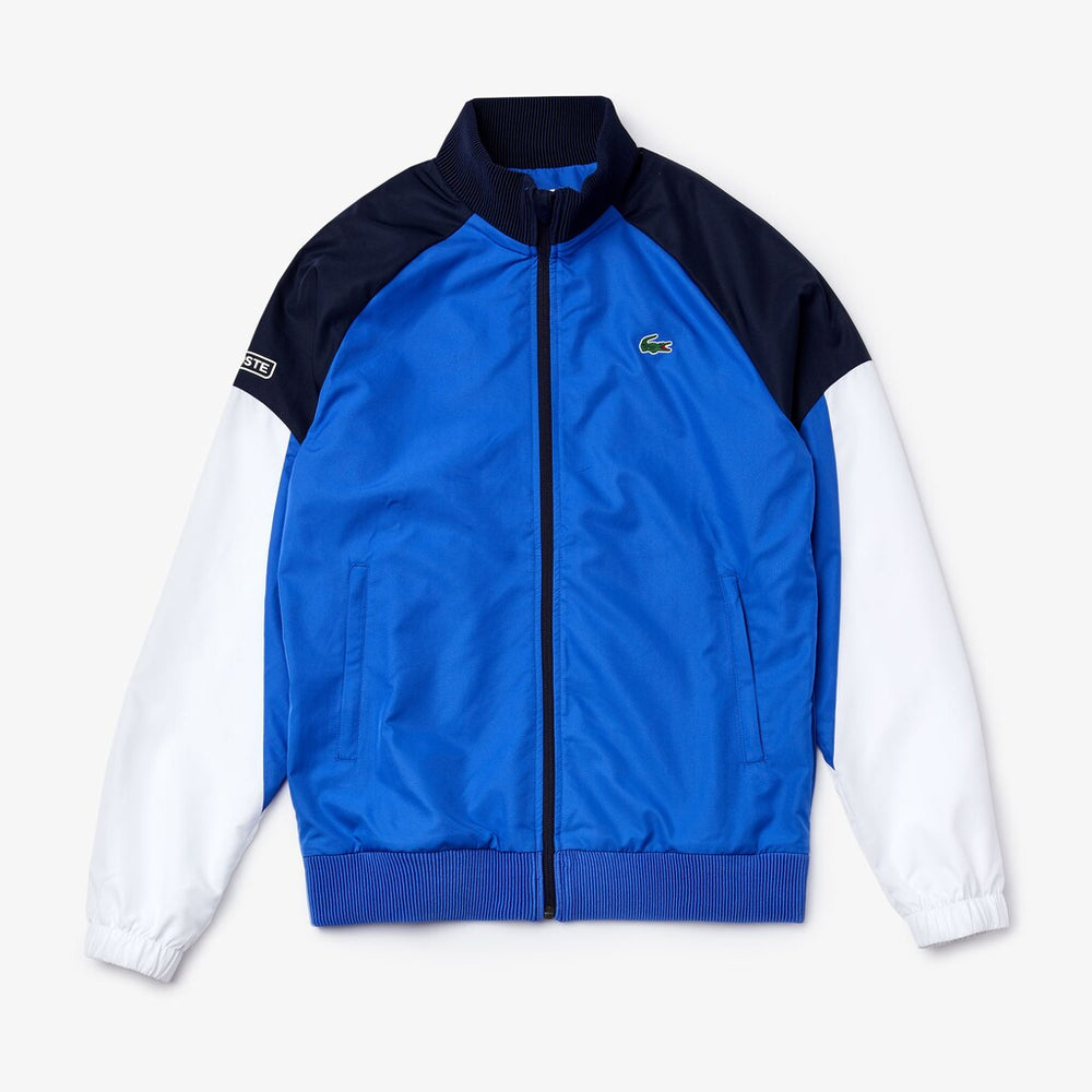 Mens   SPORT Colorblock Jersey-Lined Tracksuit | Lacoste Blue / Navy Blue / White • Yew