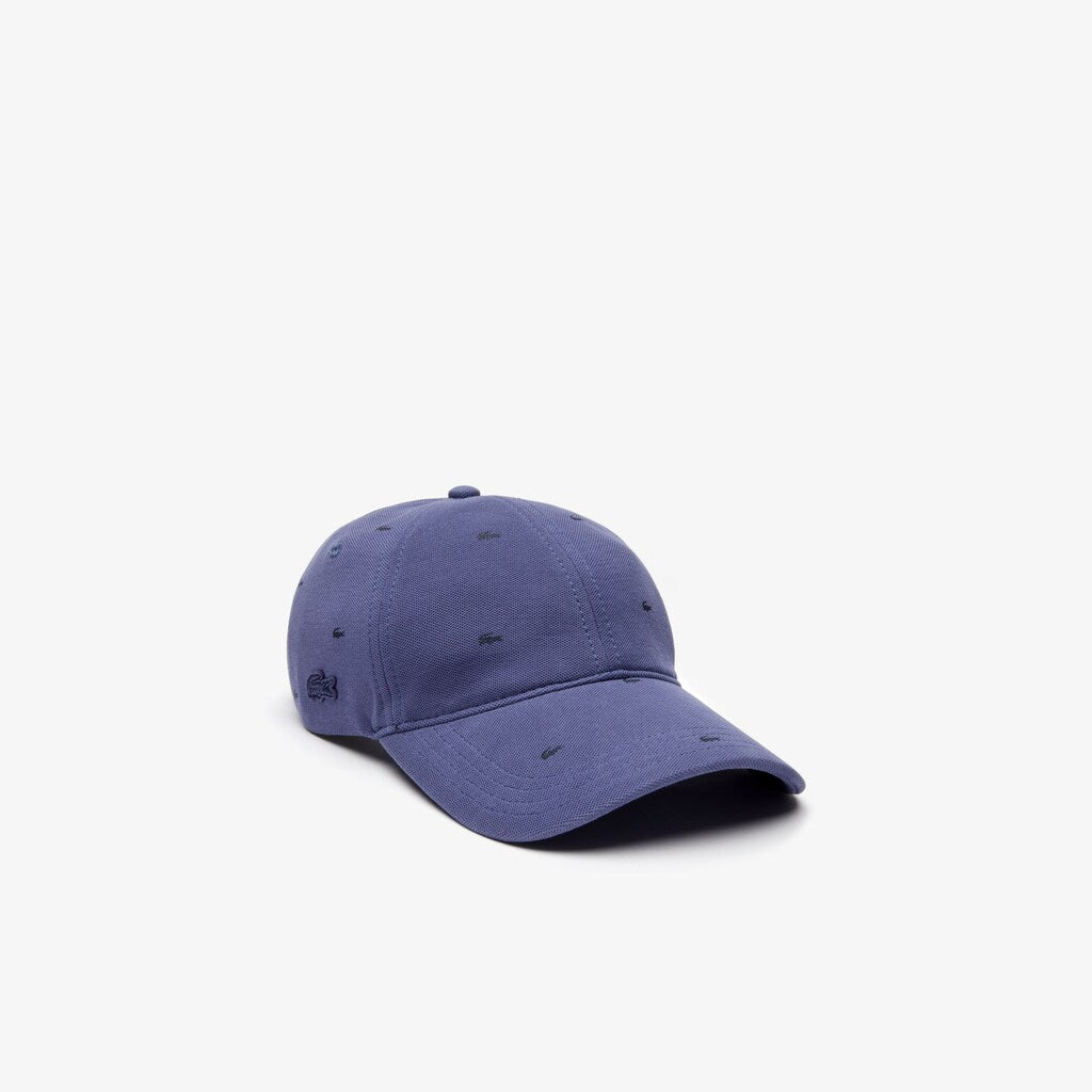 Mens   Crocodile-Print Cotton Piqué Cap | Lacoste Blue / Navy Blue • Usu