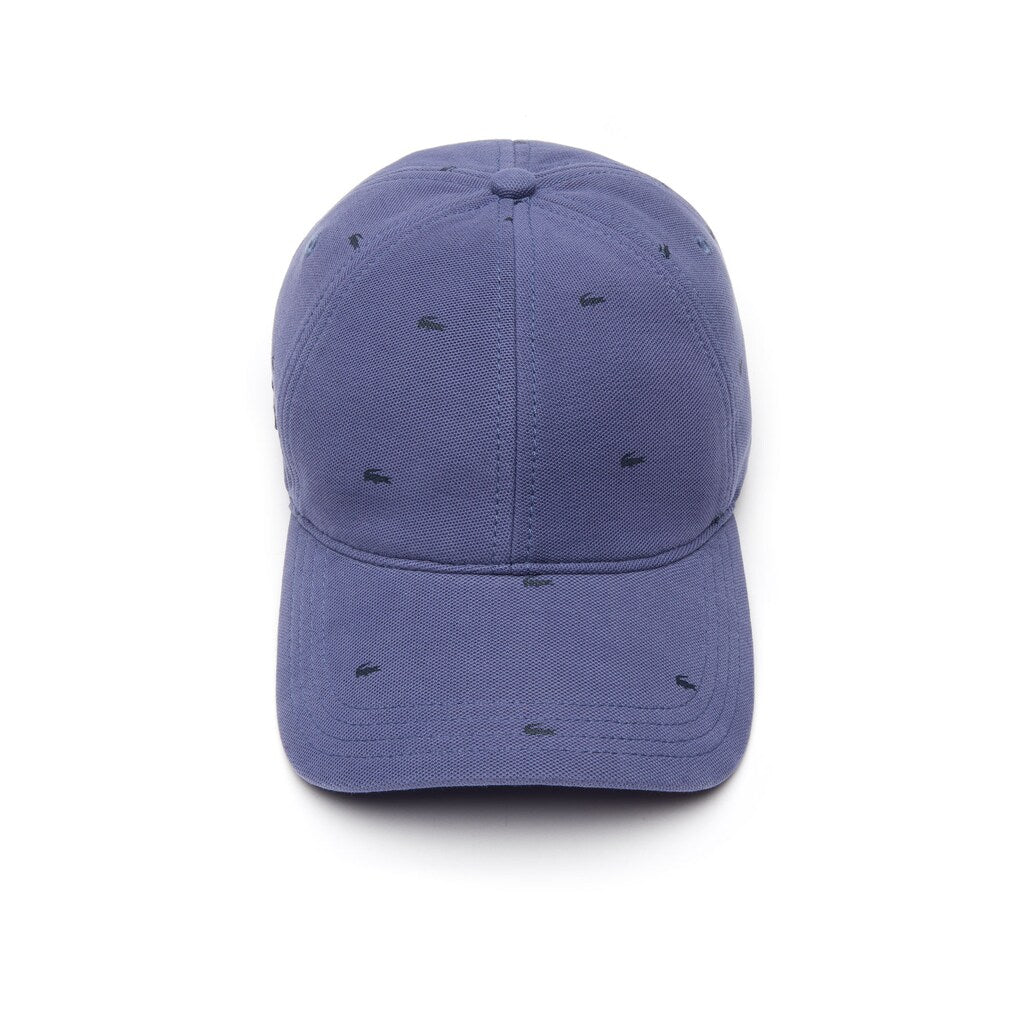 Mens   Crocodile-Print Cotton Piqué Cap | Lacoste Blue / Navy Blue • Usu