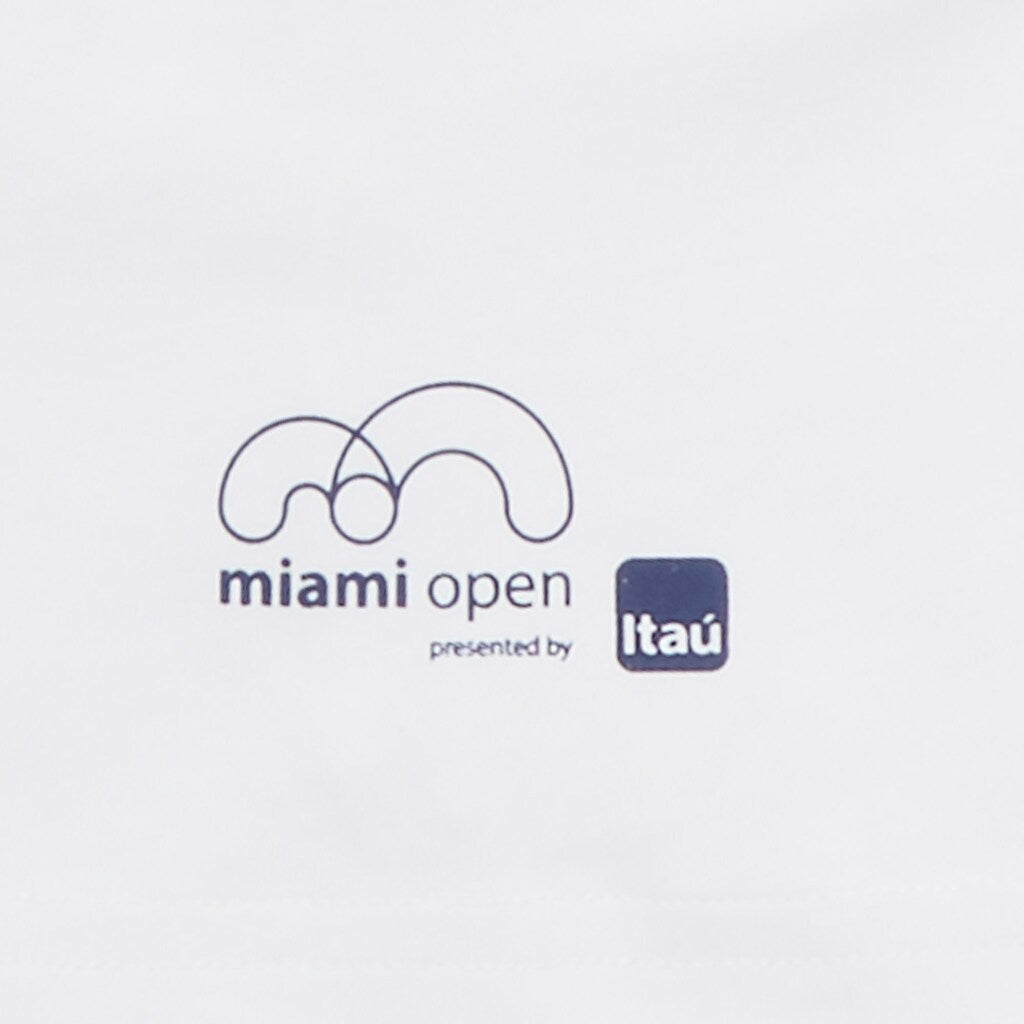 Mens   SPORT Miami Open Print Breathable T-shirt | Lacoste White / Navy Blue • 522