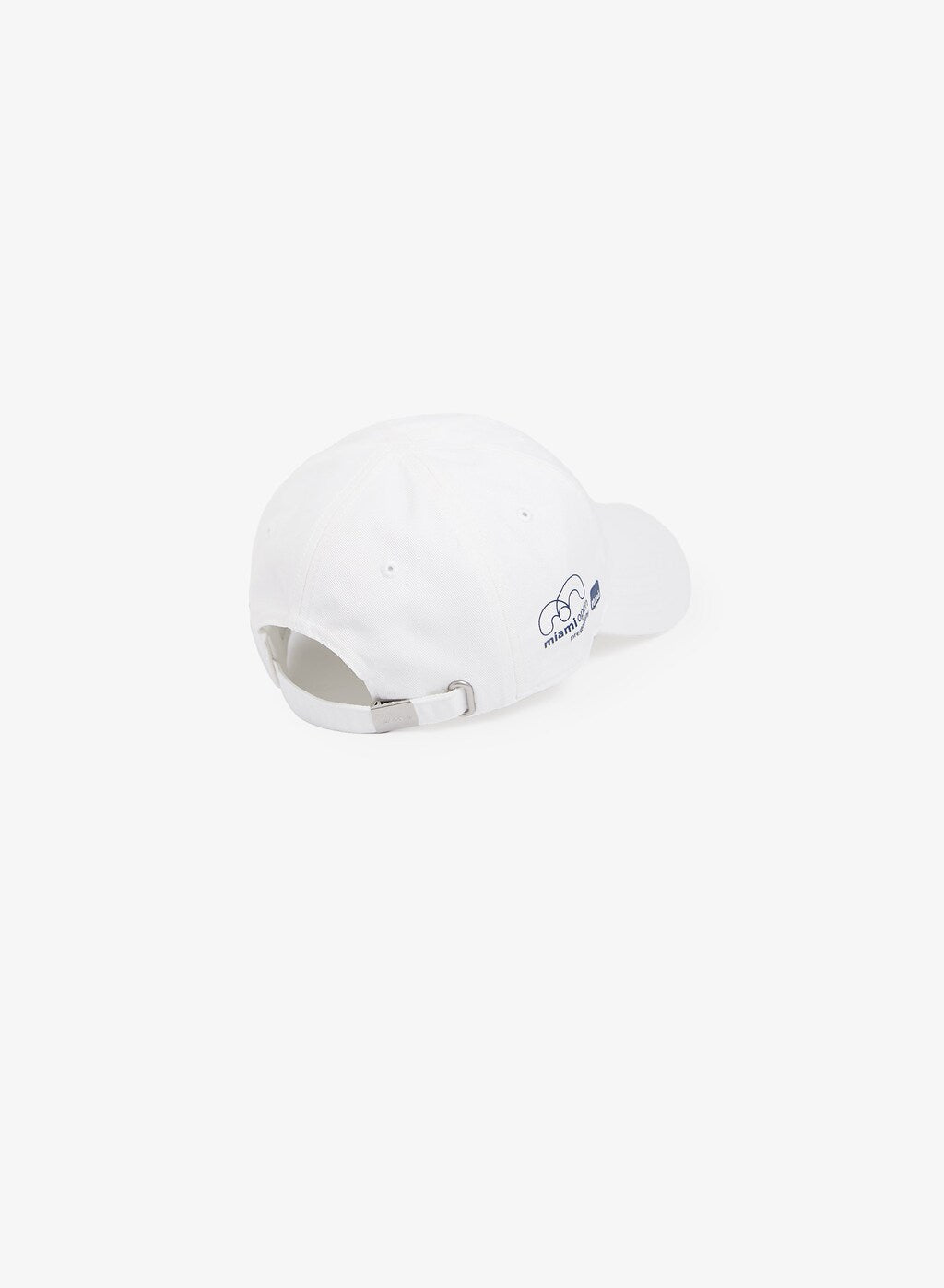 Mens   SPORT Miami Open Print Cotton Cap | Lacoste White / Navy Blue • 522