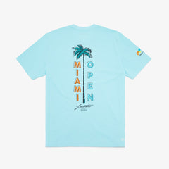 Mens   SPORT Miami Open Crew Neck Graphic Tee | Lacoste Turquoise • 3A3