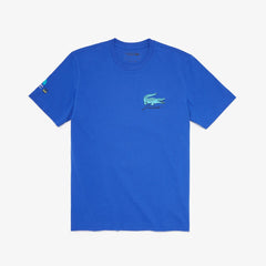 Mens   SPORT Miami Open Crew Neck Graphic Tee | Lacoste Blue • V6C