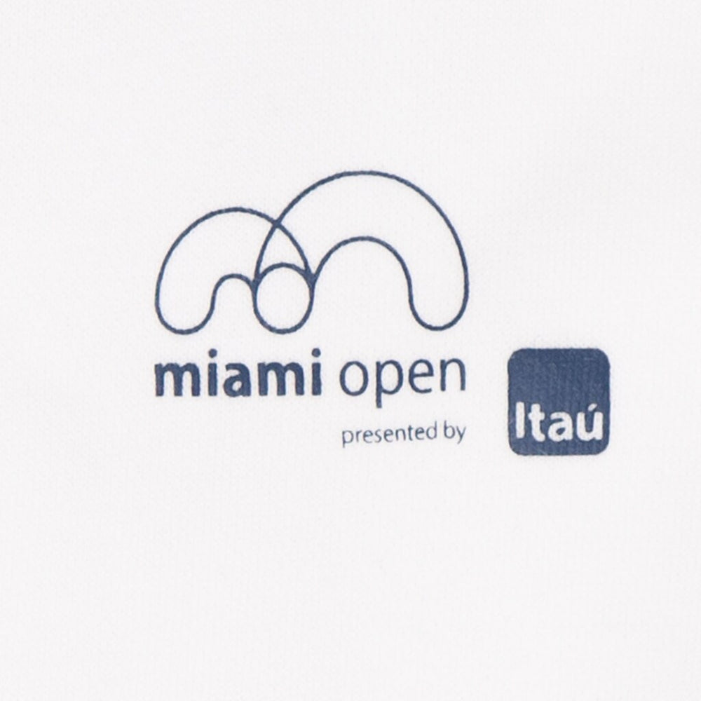 Womens Wo  SPORT Miami Open Print Fleece Sweatshirt | Lacoste White / Navy Blue • 522