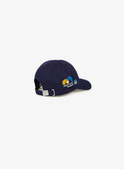 Mens   SPORT Miami Open Cotton Cap | Lacoste Navy Blue / Orange / White • G8F