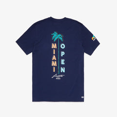 Mens   SPORT Miami Open Crew Neck Graphic Tee | Lacoste Navy Blue • 166