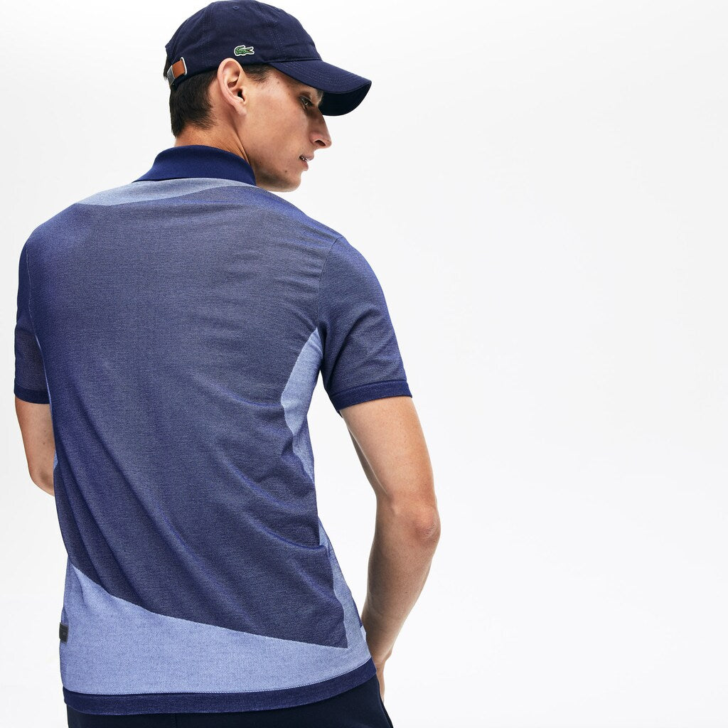 Mens   Motion Ergonomic Polo Shirt | Lacoste Navy Blue / Purple • Nfn