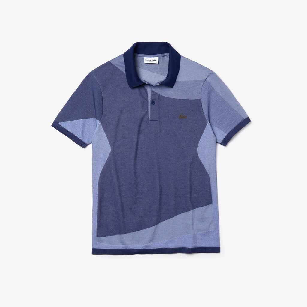 Mens   Motion Ergonomic Polo Shirt | Lacoste Navy Blue / Purple • Nfn