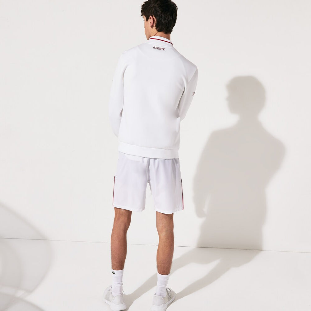 Mens   SPORT Roland Garros x Novak Djokovic Jacket | Lacoste White / Red • N7J