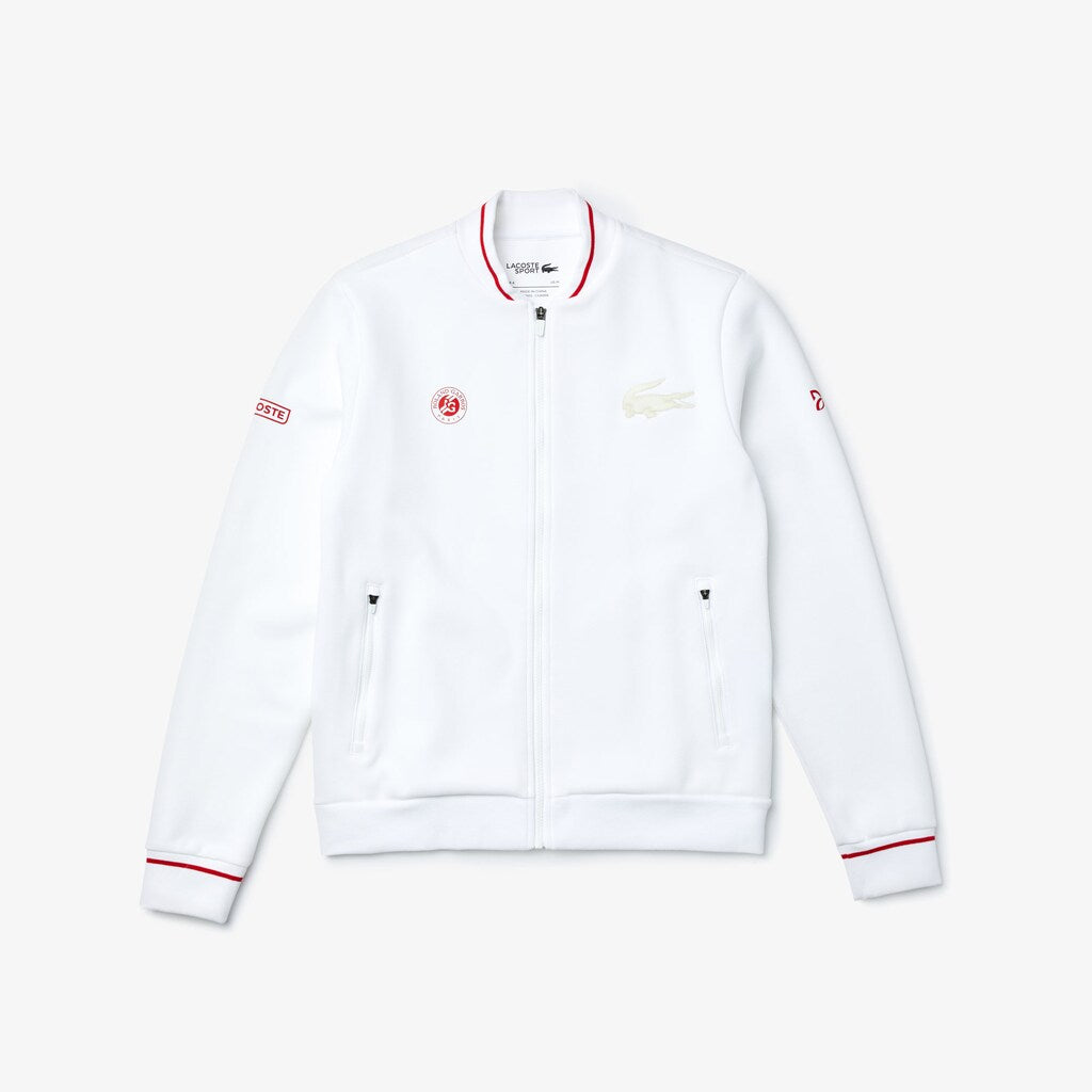 Mens   SPORT Roland Garros x Novak Djokovic Jacket | Lacoste White / Red • N7J