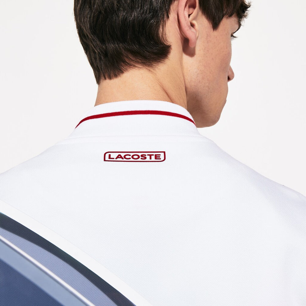 Mens   SPORT Roland Garros x Novak Djokovic Jacket | Lacoste White / Red • N7J