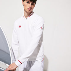 Mens   SPORT Roland Garros x Novak Djokovic Jacket | Lacoste White / Red • N7J