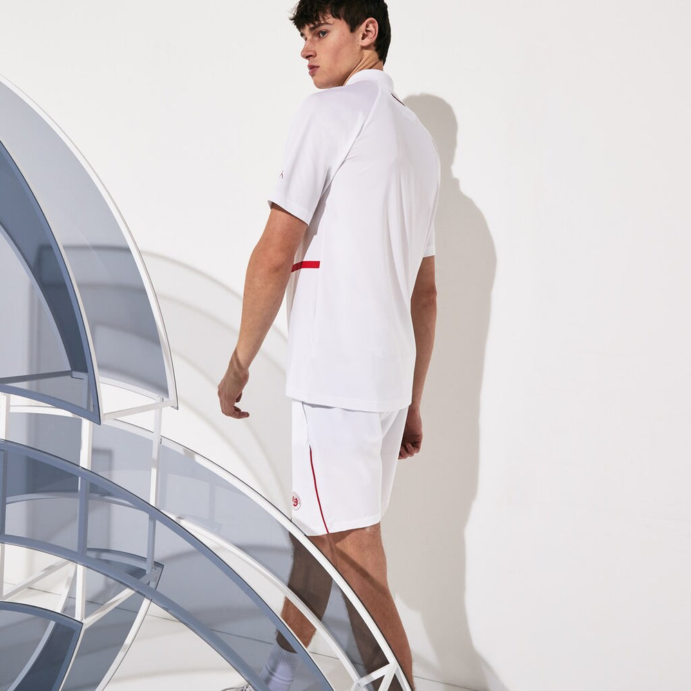 Mens   SPORT Roland Garros x Novak Djokovic Shorts | Lacoste White / Red • B6C