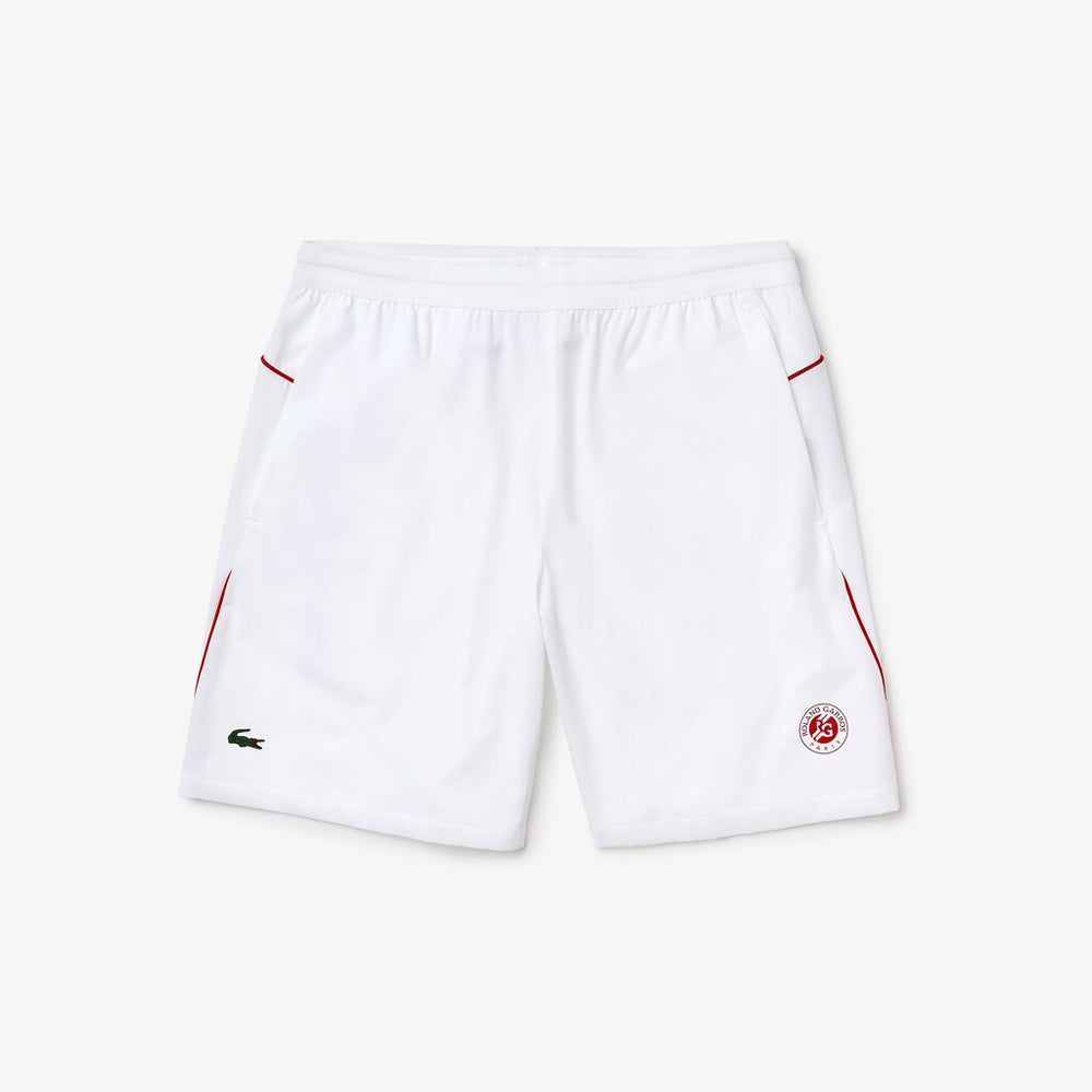 Mens   SPORT Roland Garros x Novak Djokovic Shorts | Lacoste White / Red • B6C