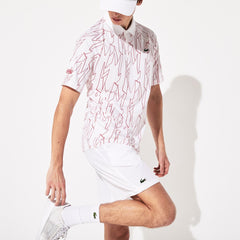 Mens   SPORT Novak Djokovic Breathable Stretch Shorts | Lacoste White • 800