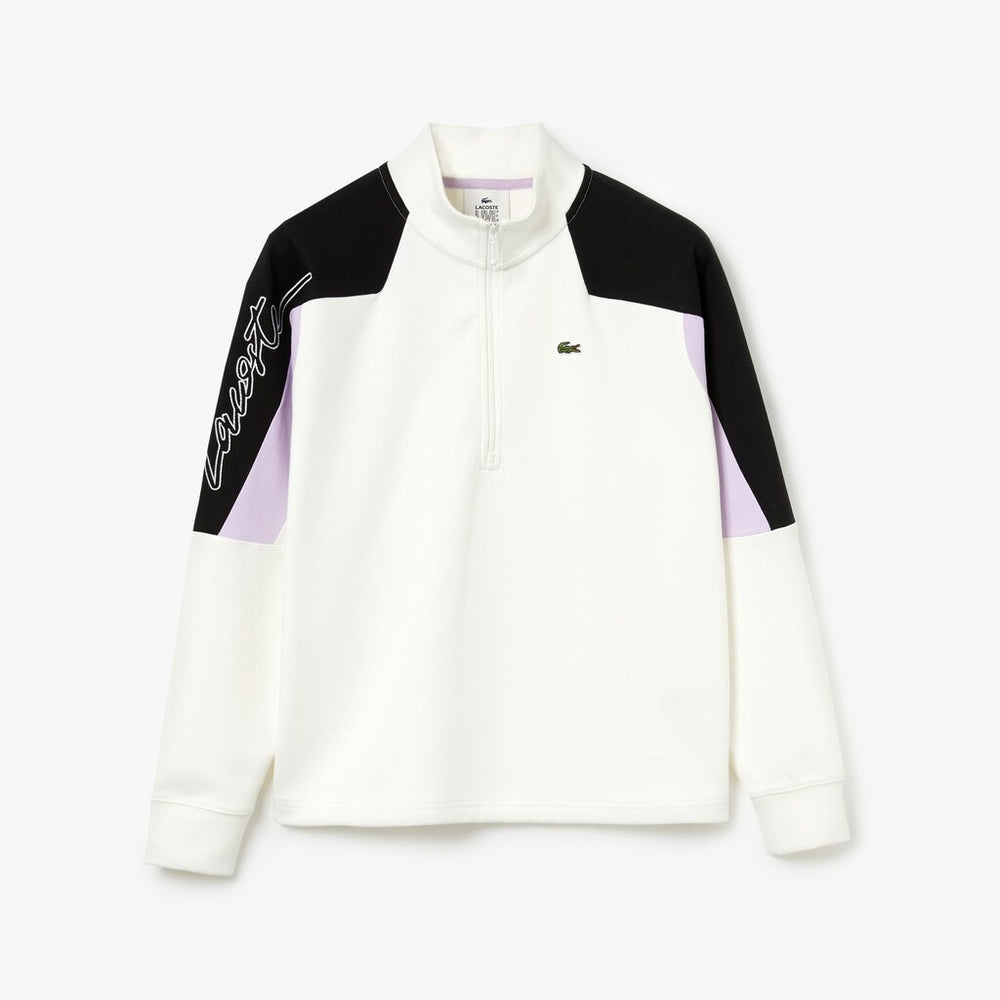 Womens Wo  LIVE Color-Block Zip-Front Sweatshirt | Lacoste White • 2Cq