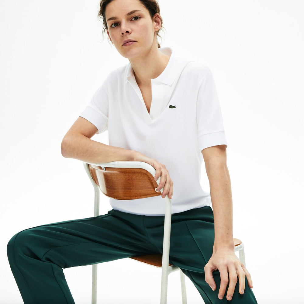 Womens Wo  Relaxed Piqué Polo | Lacoste White • 001