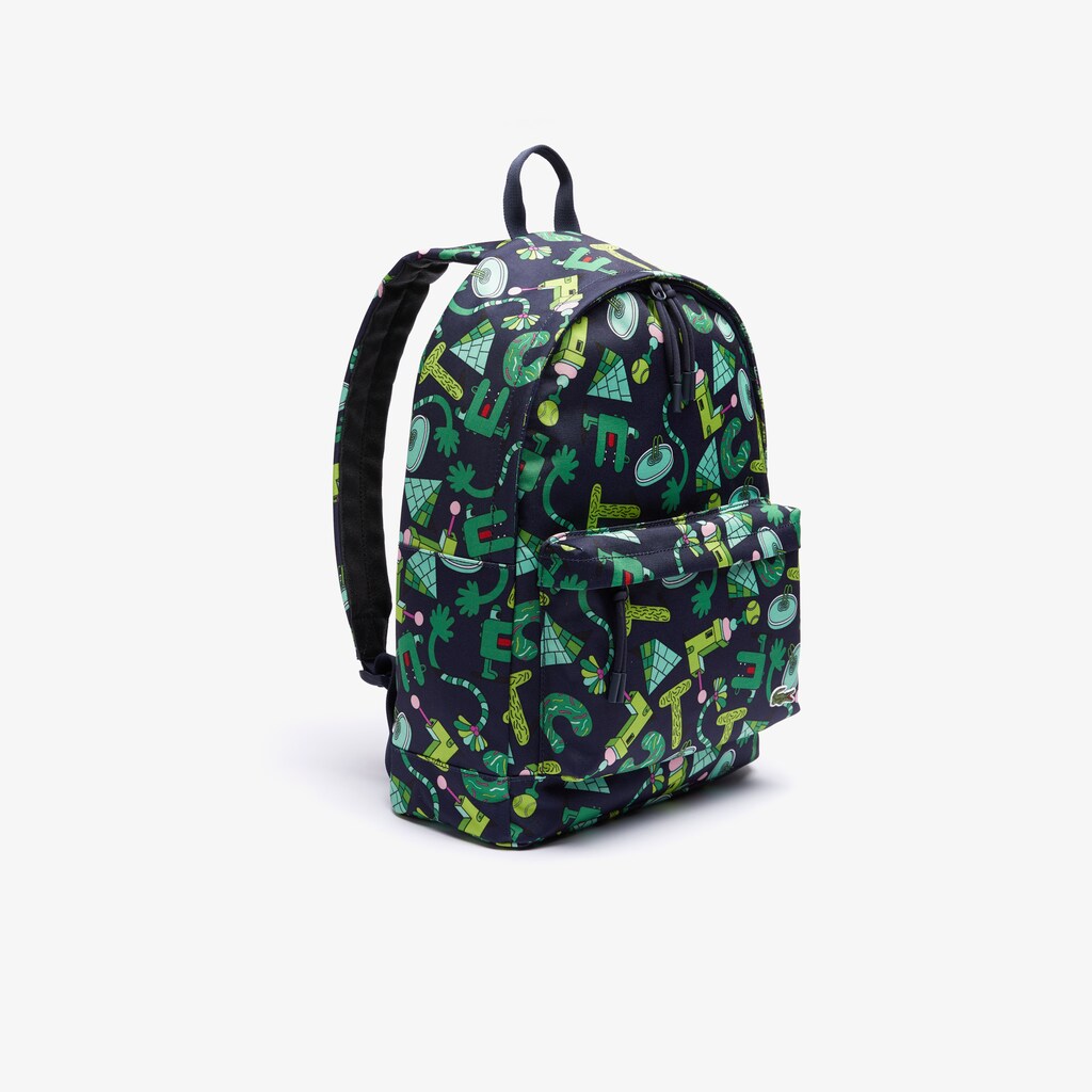 Mens   Lacoste x Jeremyville Croc Graphic Printed Backpack | Lacoste Croc Allover • C51
