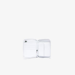 Mens   Lacoste x Jean-Michel Tixier Fun Printed Leather Zippered Wallet | Lacoste Jog Croc • E88