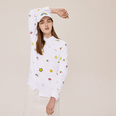 Mens/Womens Unisex Lacoste x FriendsWithYou Design Sweatshirt | Lacoste White • 001
