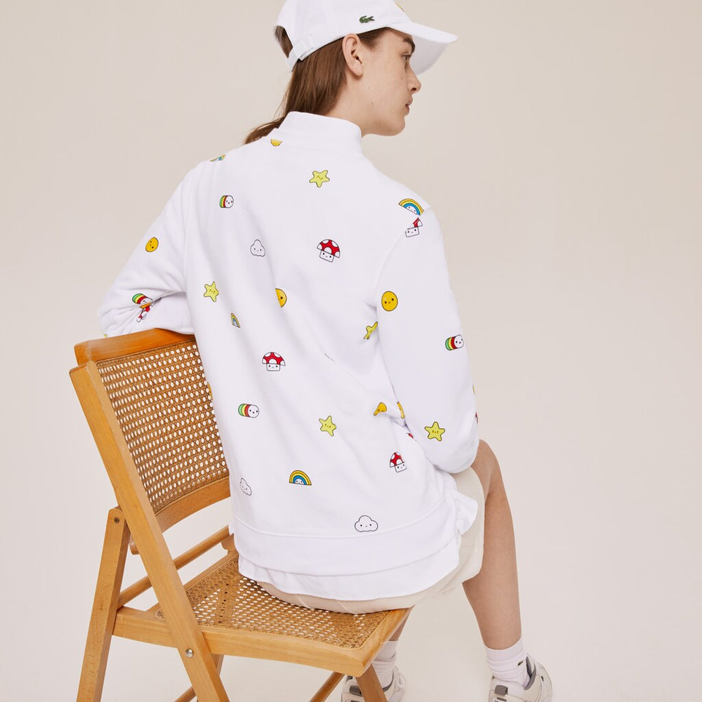 Mens/Womens Unisex Lacoste x FriendsWithYou Design Sweatshirt | Lacoste White • 001