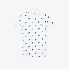 Mens/Womens Unisex Lacoste x Jean-Michel Tixier Print Regular Fit Polo Shirt | Lacoste White • 001