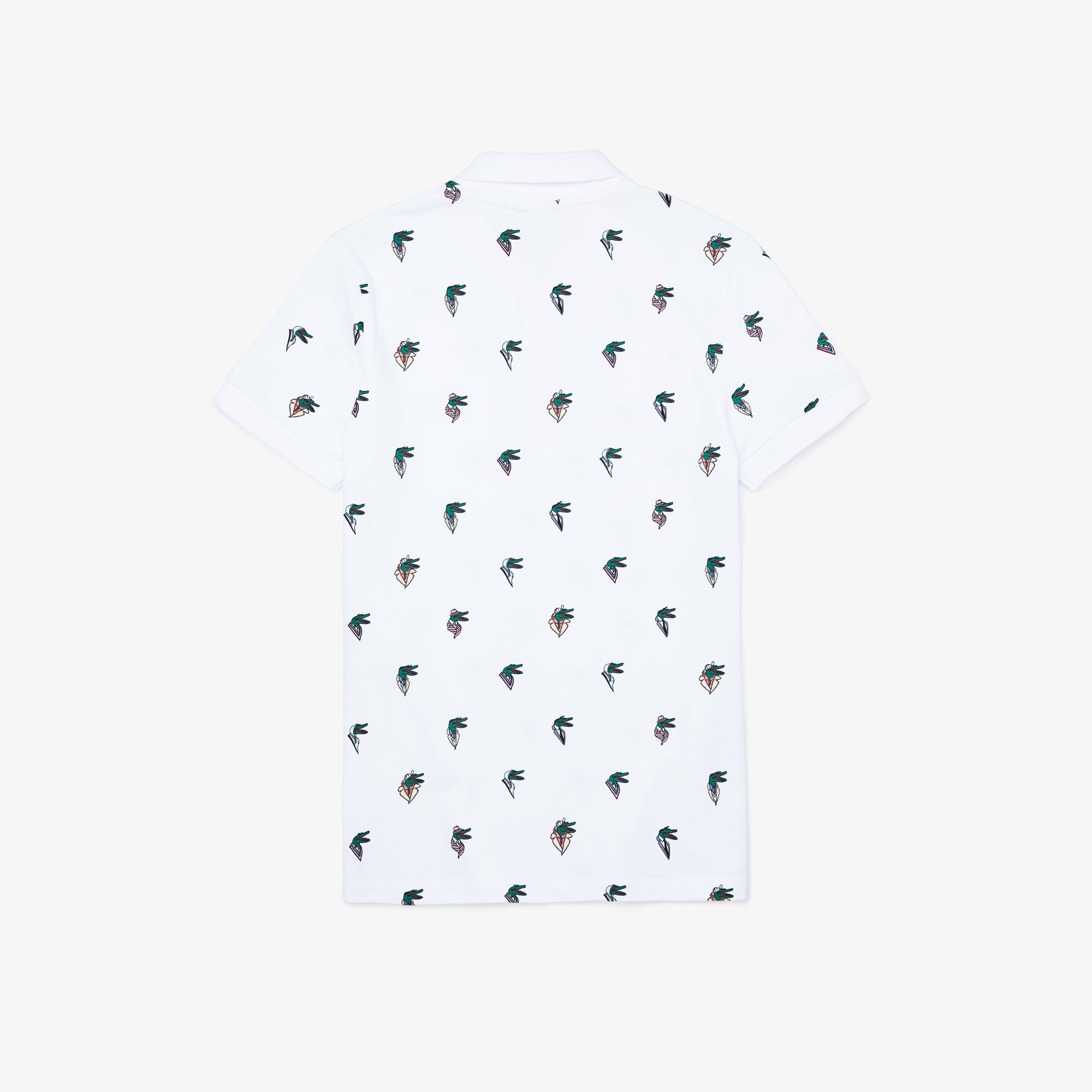 Mens/Womens Unisex Lacoste x Jean-Michel Tixier Print Regular Fit Polo Shirt | Lacoste White • 001