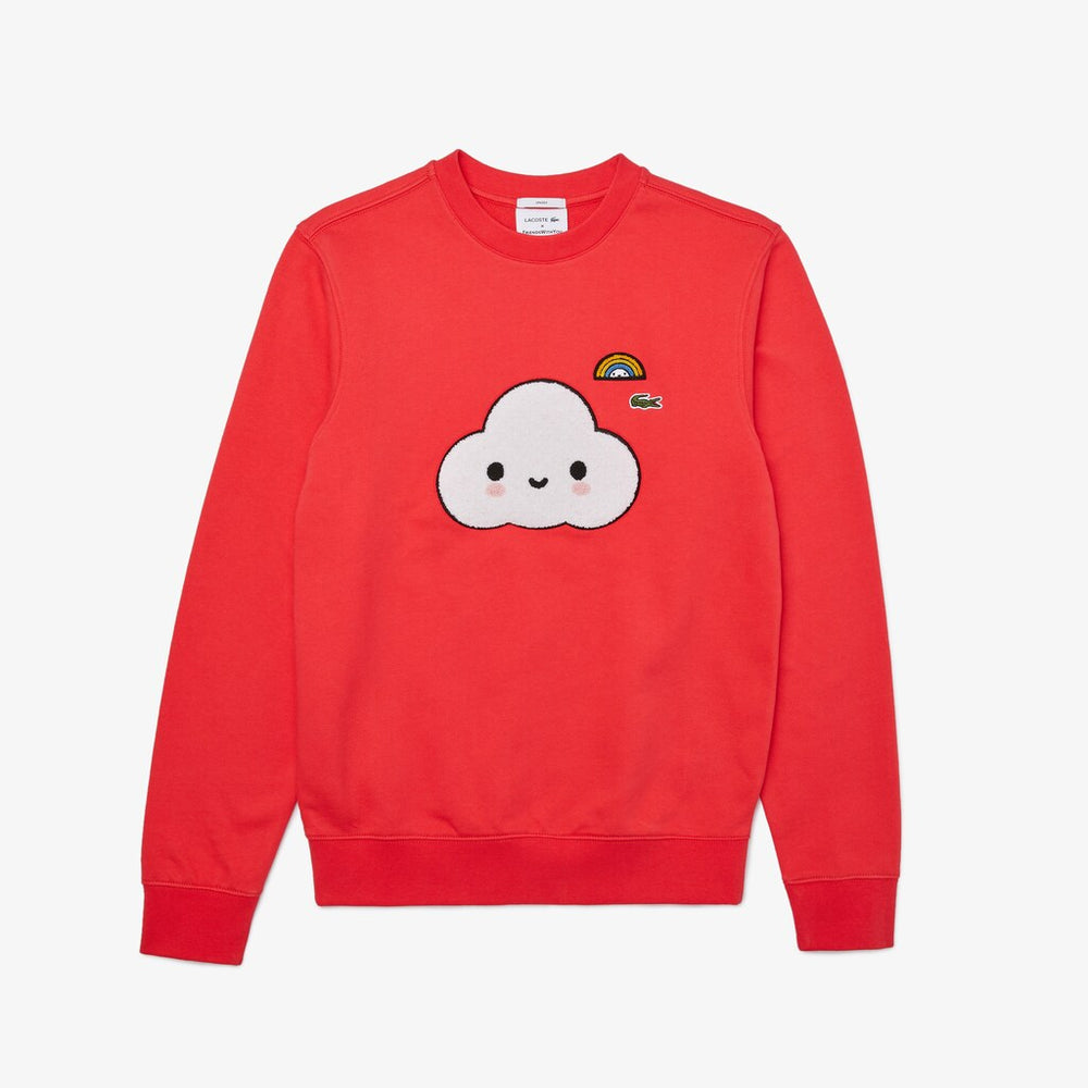 Mens/Womens Unisex Lacoste x FriendsWithYou Print Sweatshirt | Lacoste Red • 4By