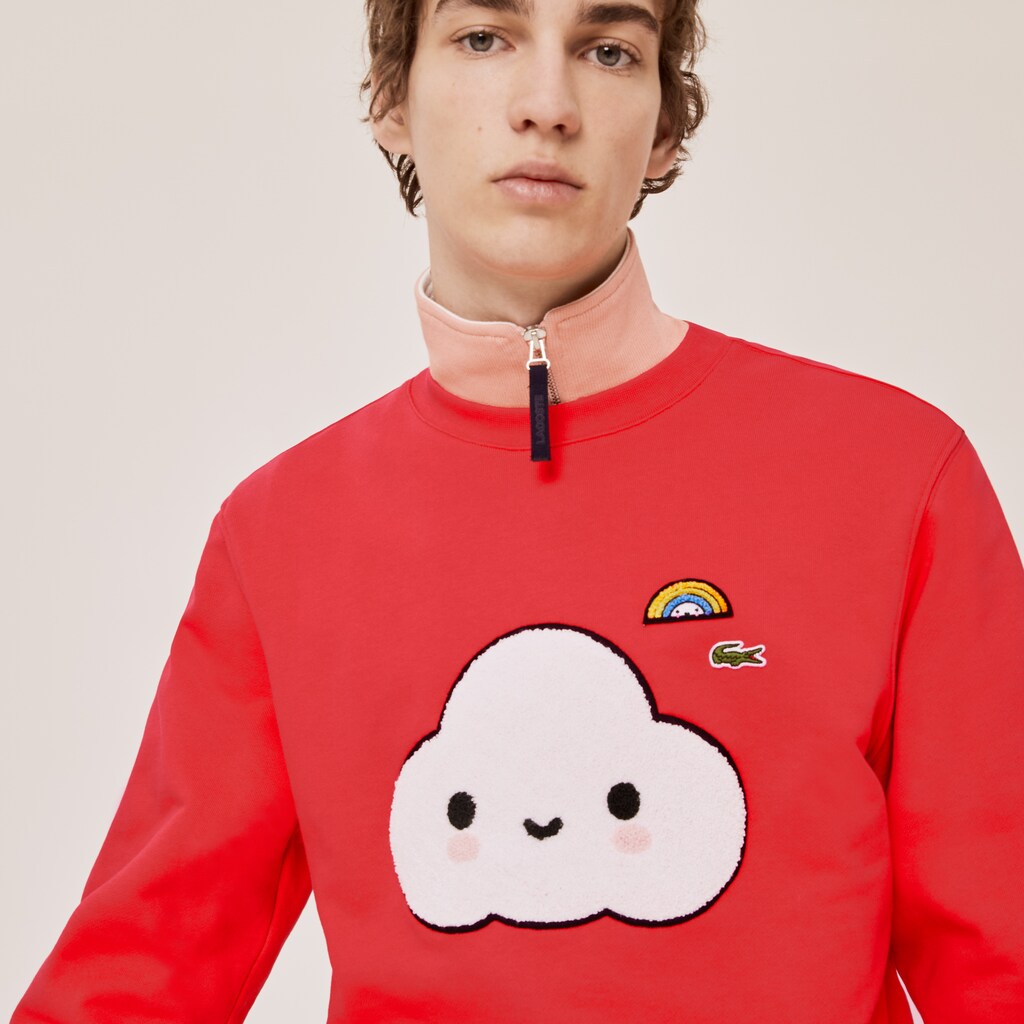 Mens/Womens Unisex Lacoste x FriendsWithYou Print Sweatshirt | Lacoste Red • 4By