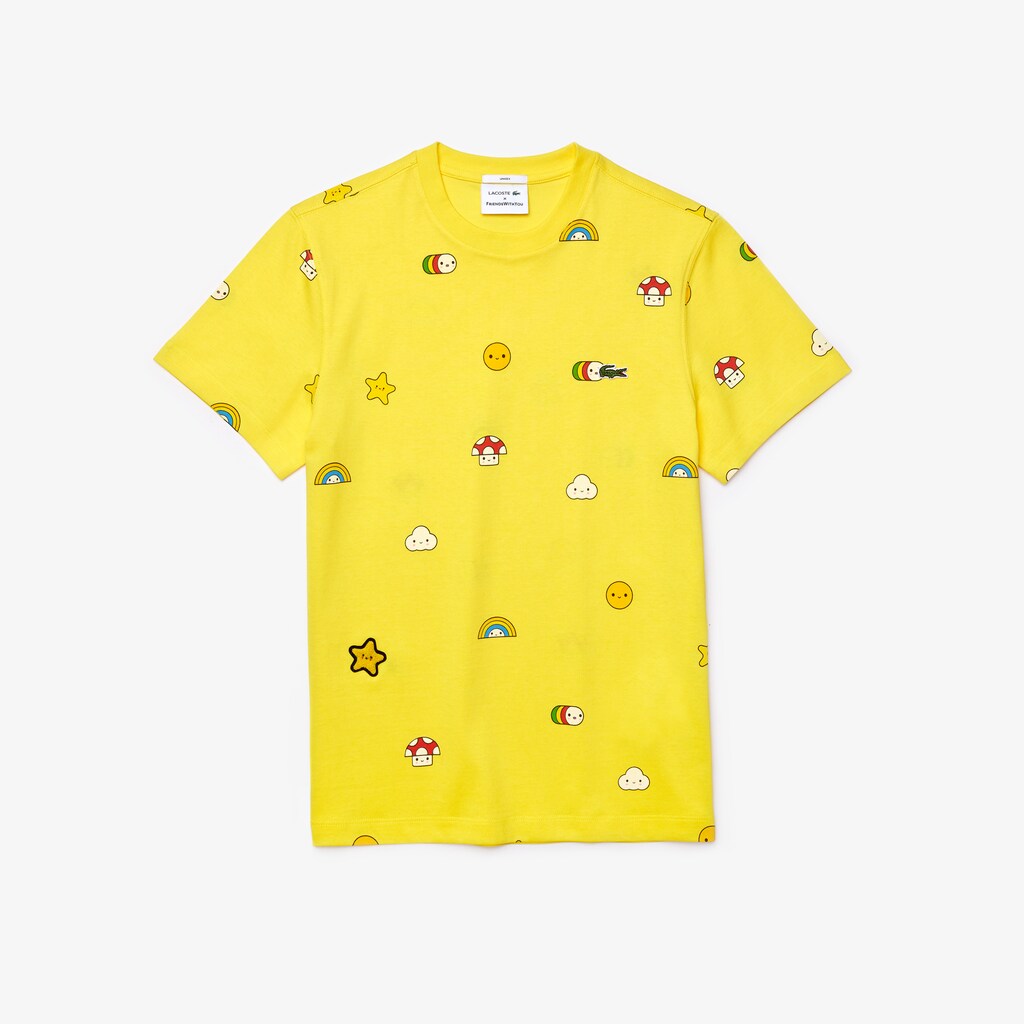 Mens/Womens Unisex Lacoste x FriendsWithYou Limited-Edition Graphic T-shirt | Lacoste Yellow • 7Gc