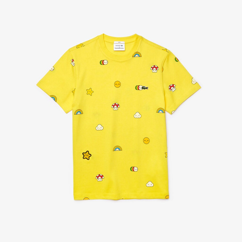 Mens/Womens Unisex Lacoste x FriendsWithYou Limited-Edition Graphic T-shirt | Lacoste Yellow • 7Gc