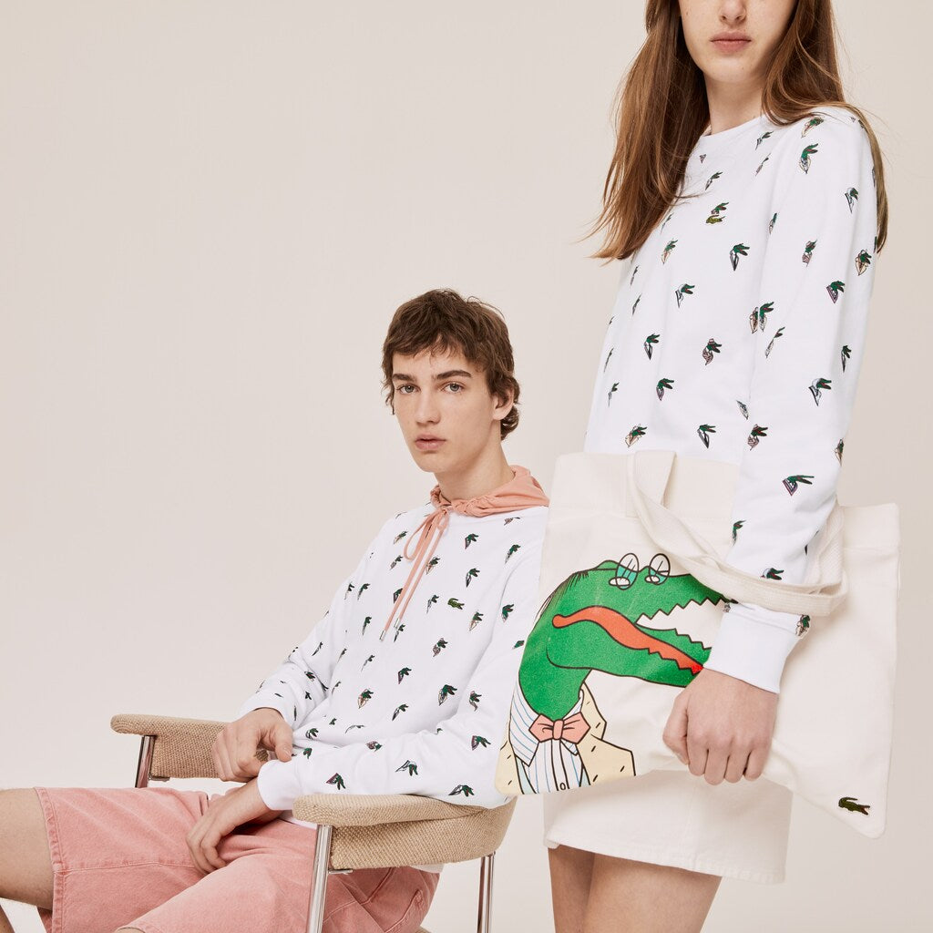 Mens/Womens Unisex Lacoste x Jean-Michel Tixier Print Sweatshirt | Lacoste White • 001