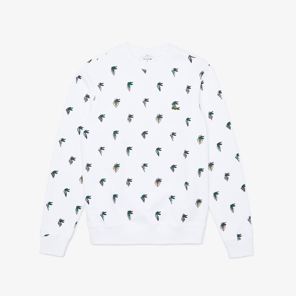 Mens/Womens Unisex Lacoste x Jean-Michel Tixier Print Sweatshirt | Lacoste White • 001