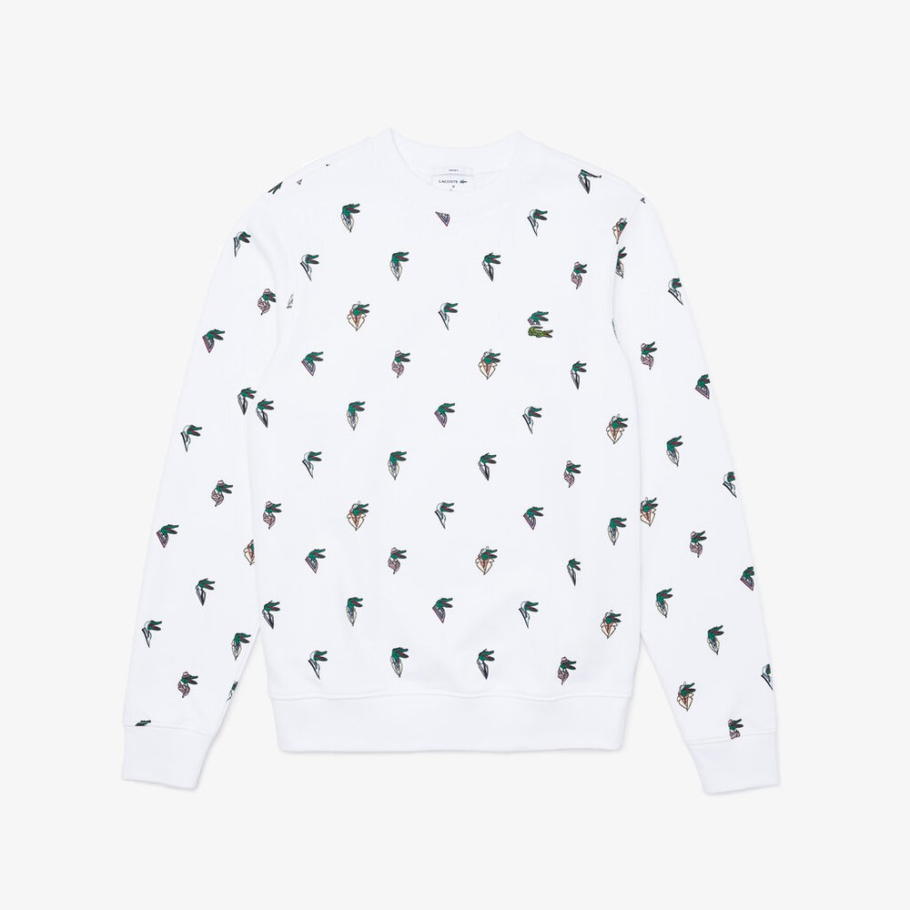 Mens/Womens Unisex Lacoste x Jean-Michel Tixier Print Sweatshirt | Lacoste White • 001