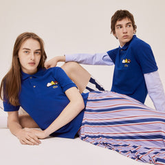 Mens/Womens Unisex Lacoste x FriendsWithYou Design Classic Fit Polo Shirt | Lacoste Blue • Bdm
