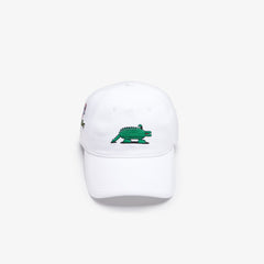 Mens Unisex Lacoste x Jeremyville Design Cotton Cap | Lacoste White • 001
