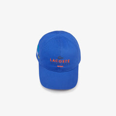 Mens   SPORT Miami Open Cotton Cap | Lacoste Blue / Orange / Navy Blue • Huw