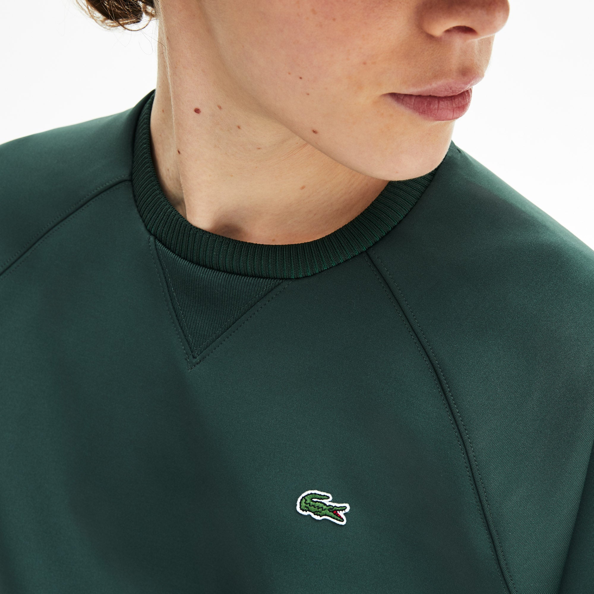 Womens Wo  Classic Crewneck Sweatshirt | Lacoste Dark Green • Yvk